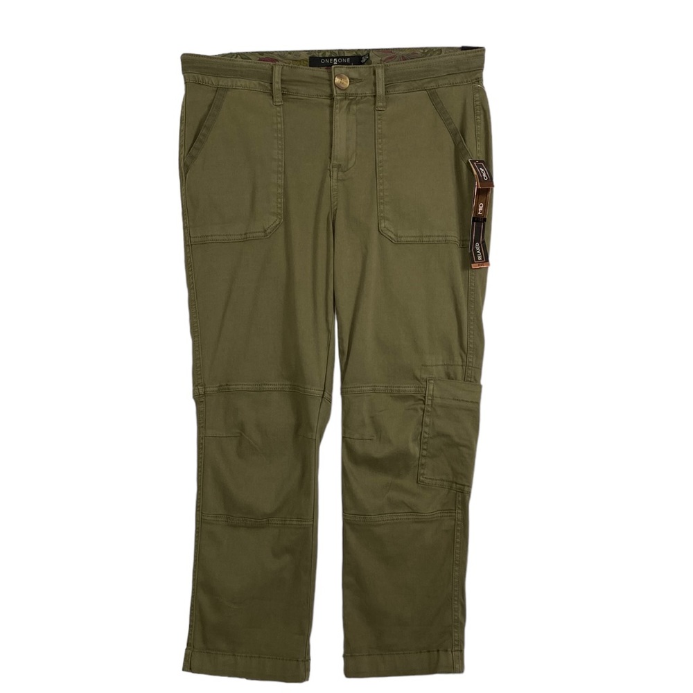 One5One Olive Crop. Mid Relaxed Fit SZ 4/27 NWT